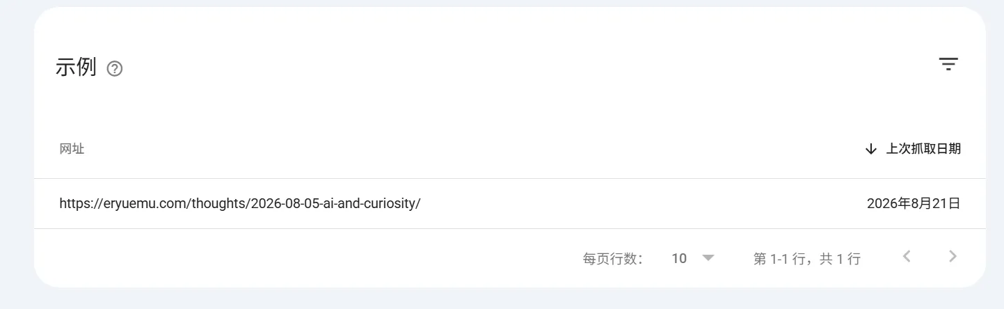 GSC 重复网页示例 URL