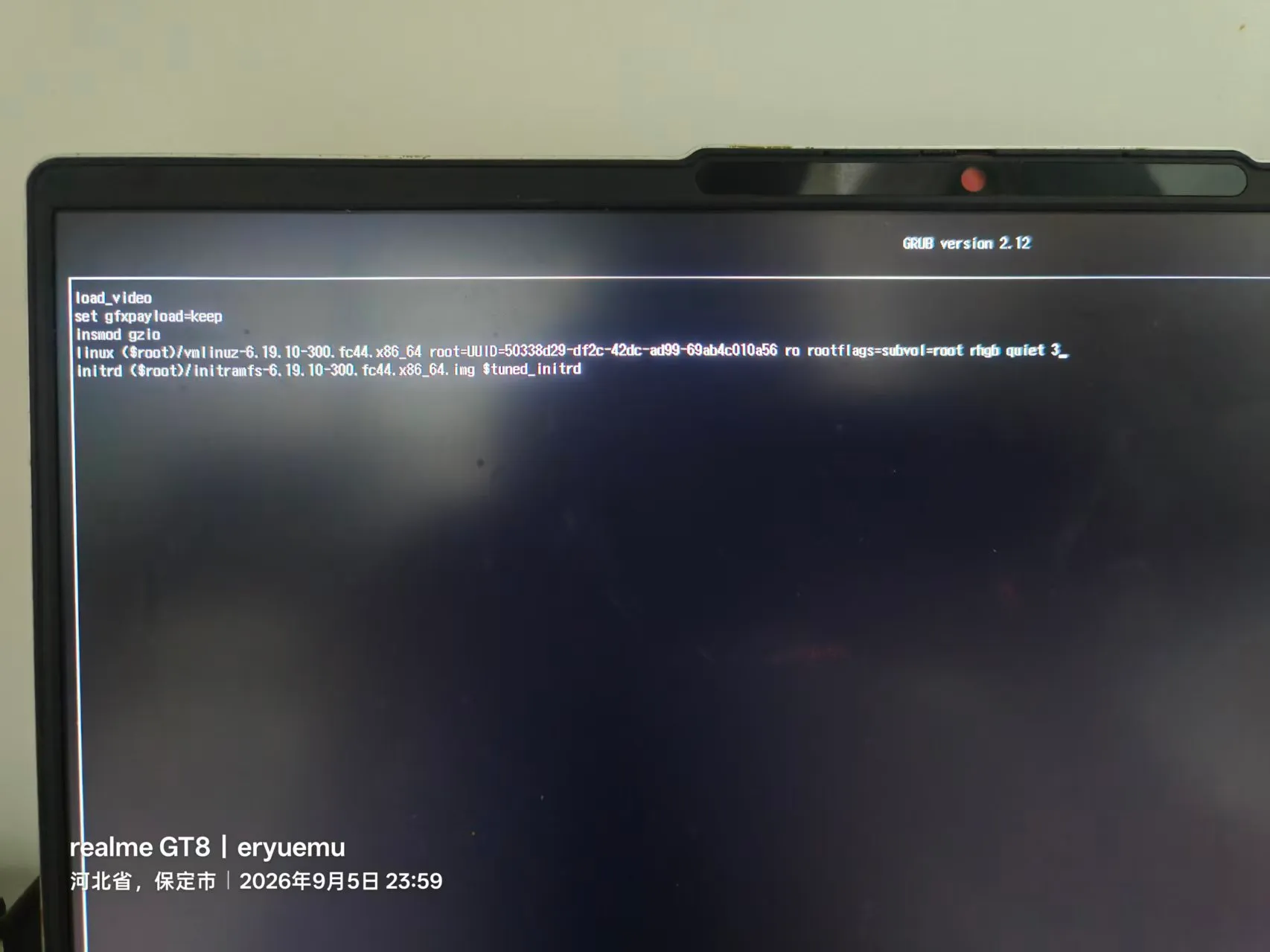 GRUB 编辑 linux 行，行尾已加上数字 3
